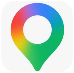 Google Maps satellite view for finding places to sleep